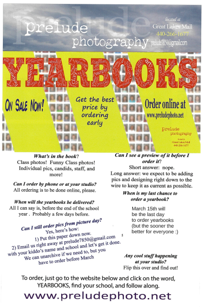 Prelude yearbook sale